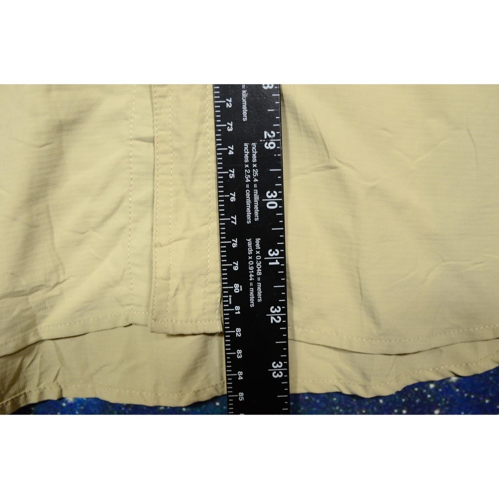 REI Shirt Mens 2XL Beige Long Sleeve Fishing Quick Dry Vented Button Up Hiking - Picture 8 of 9